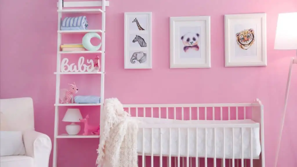 Baby bedroom with pictures of animals