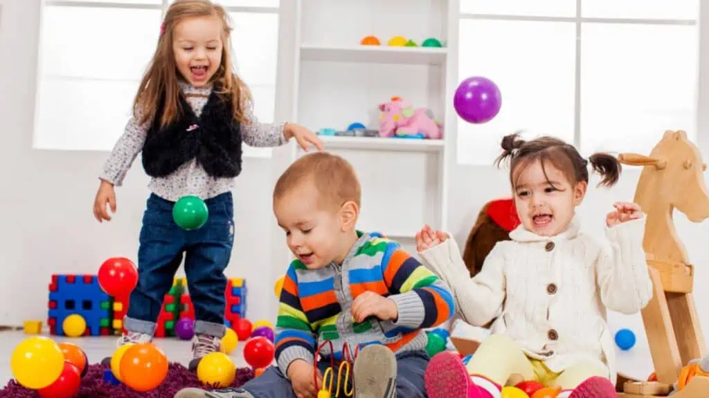 Kids playing in the room