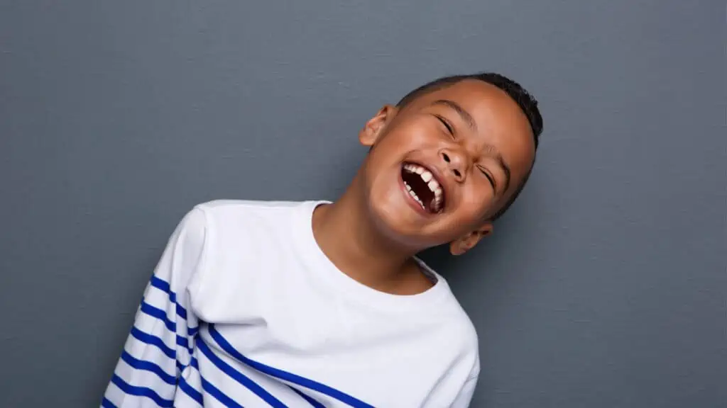 boy laughing