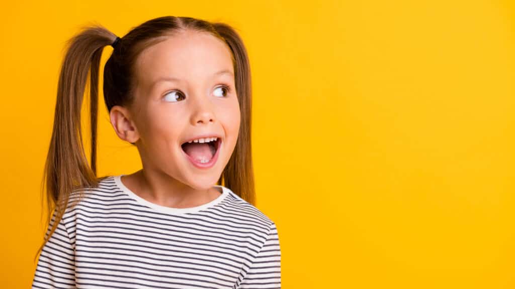 cute girl yellow
