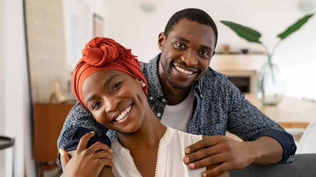 happy smiling couple