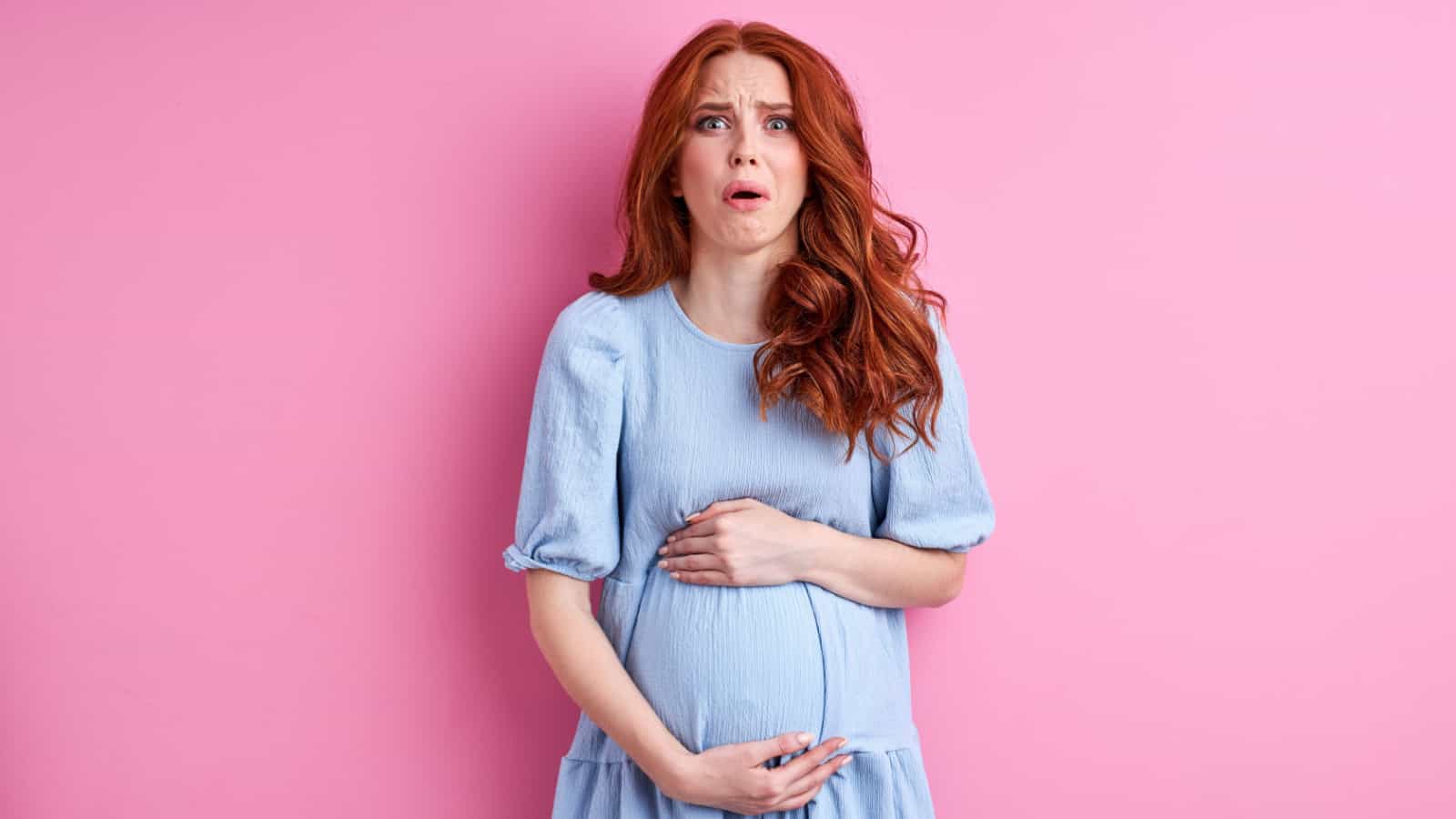 pregnant woman shocked confused mad sad