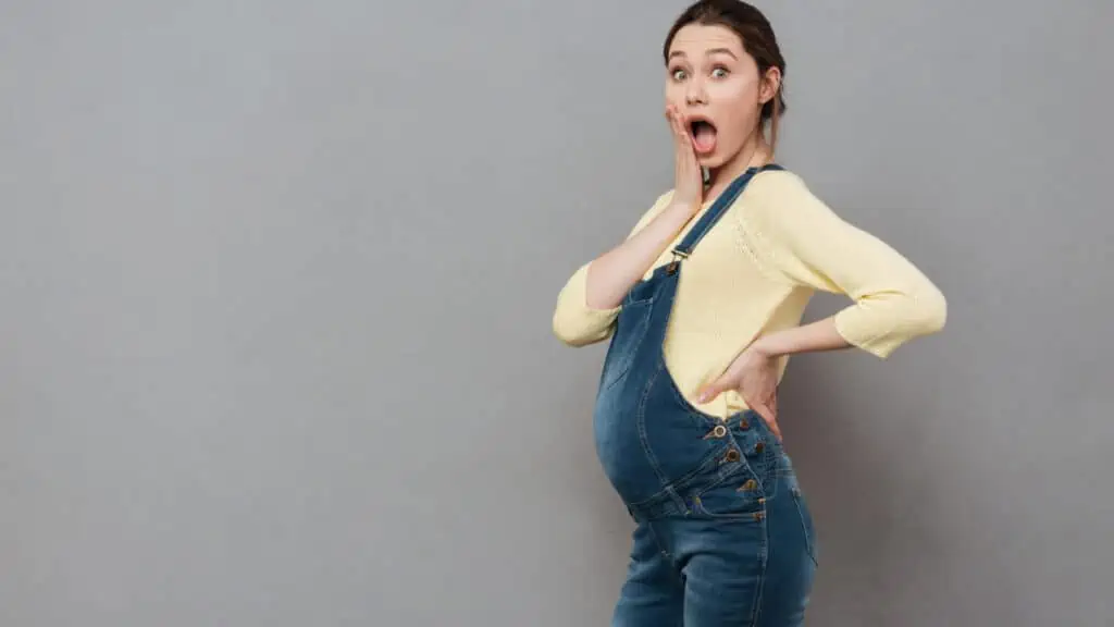 pregnant woman surprised shocked