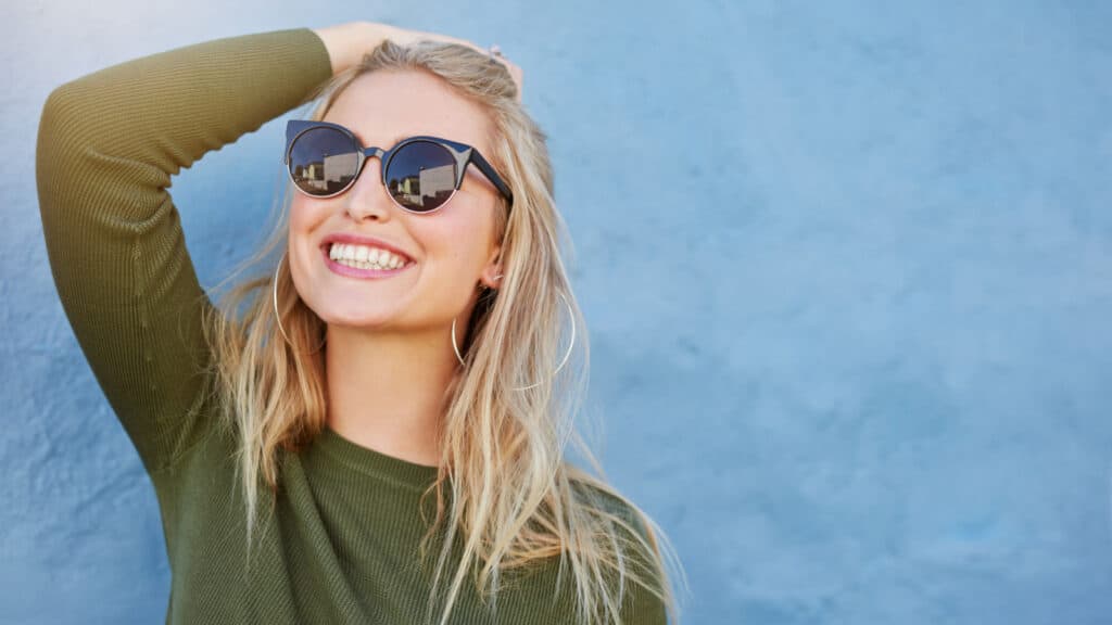 happy smiling woman