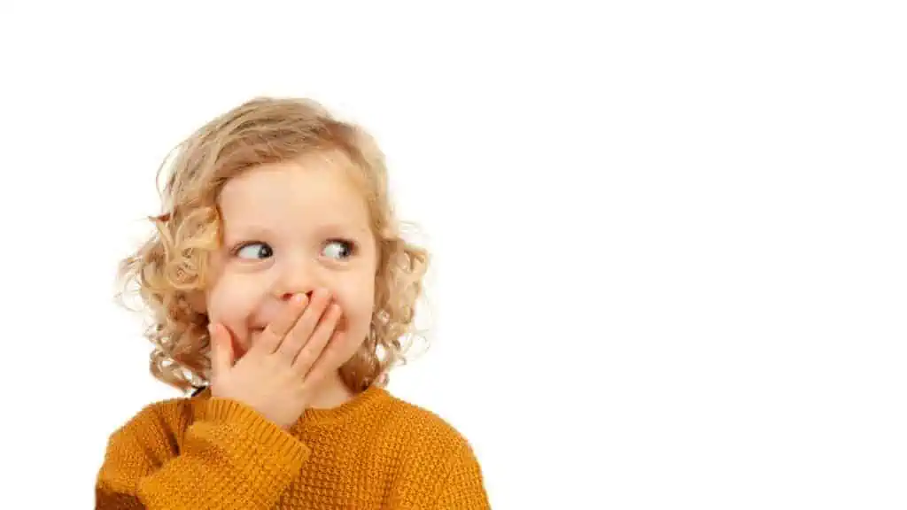 girl toddler baby cute surprised shocked hand over mouth