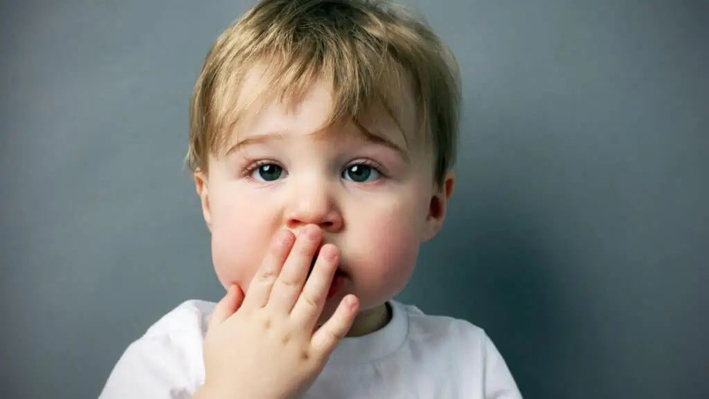 baby with hand shocked chubby surprised cute