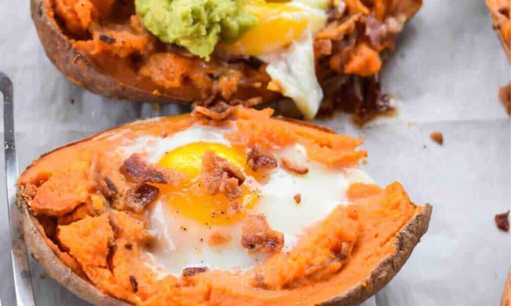 sweet potatoes with eggs