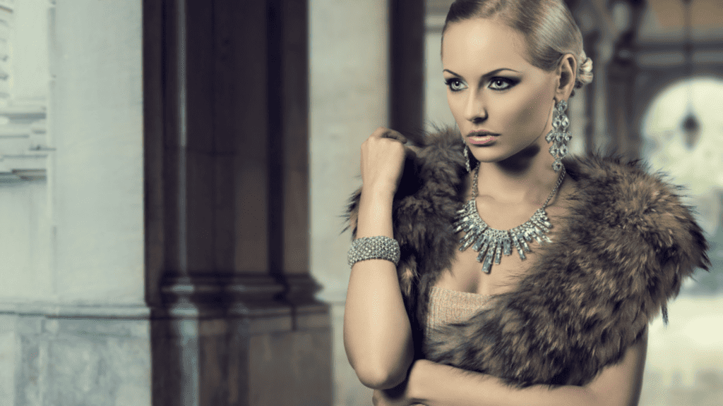 rich woman diamonds jewelry