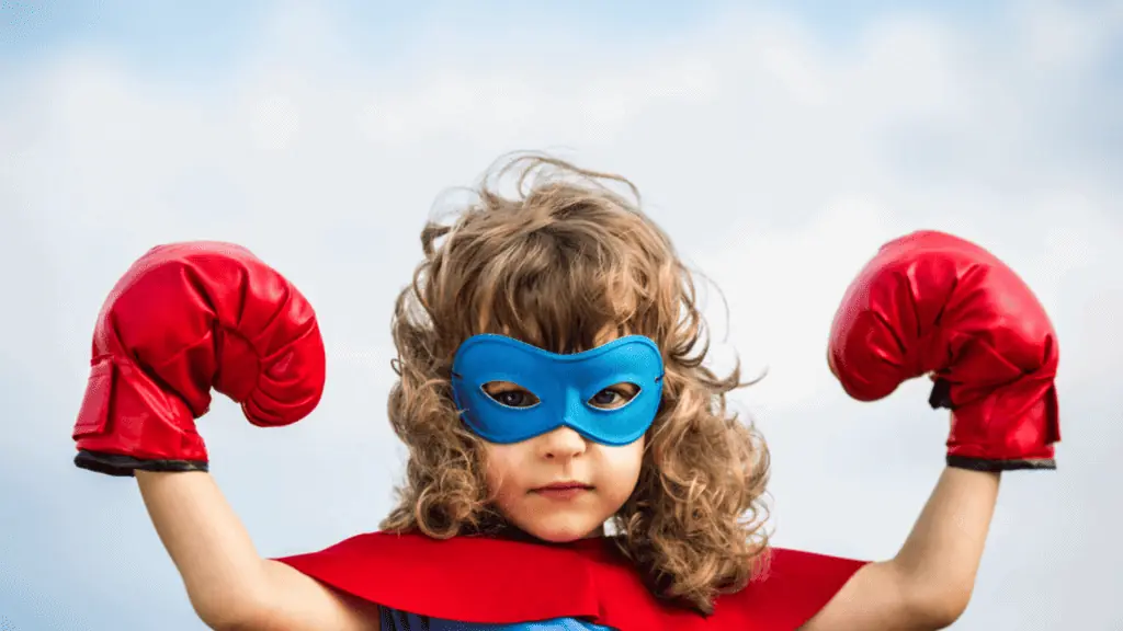 girl boxing superhero winner