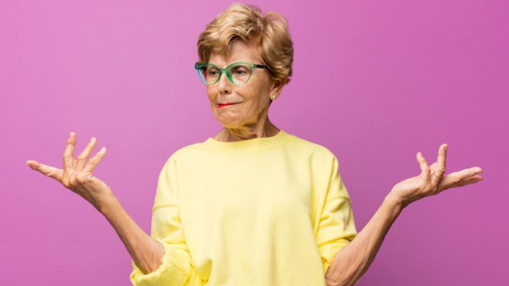 confused old lady