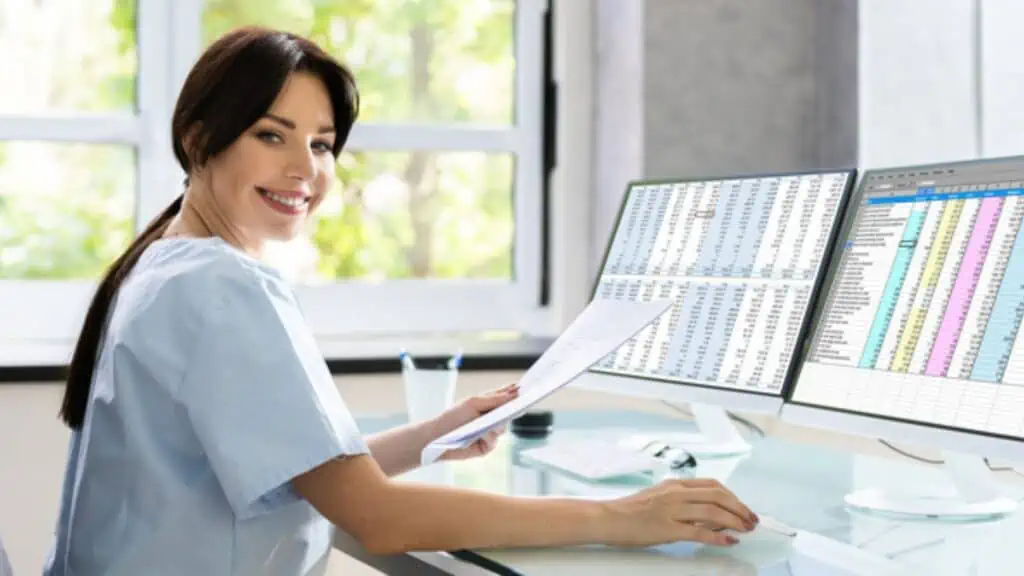 Woman medical coder