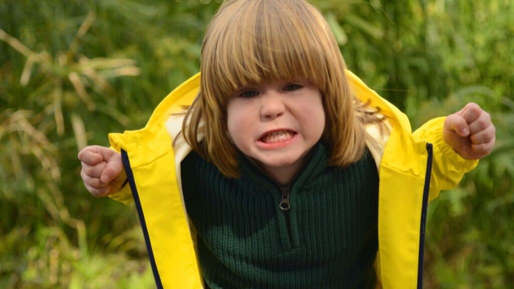angry little boy screaming