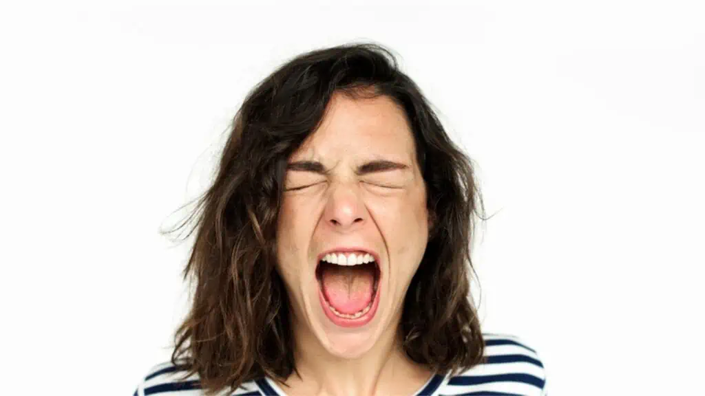 angry yelling woman frustrated