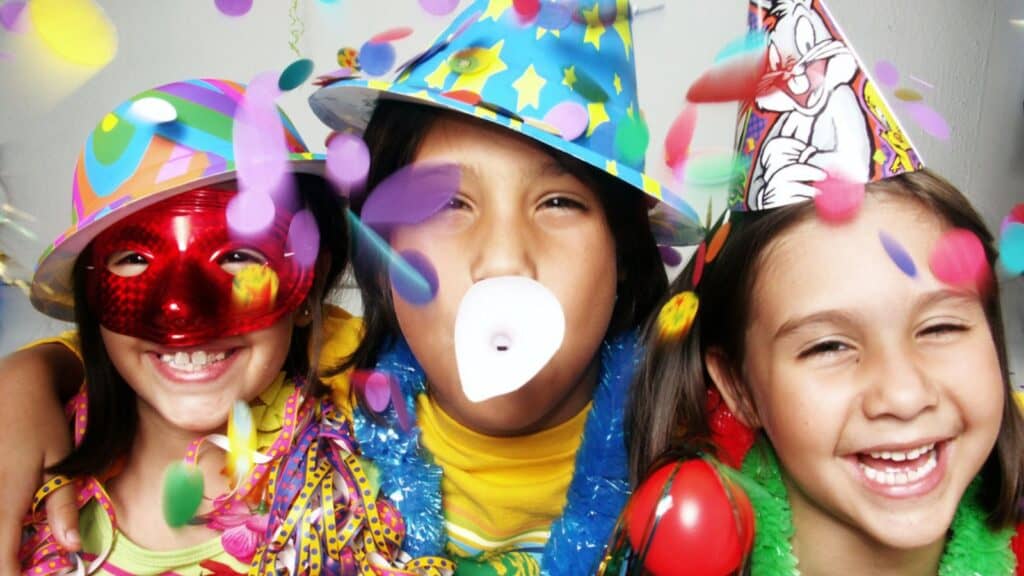 party kids dress up happy