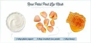 rose petal lip mask