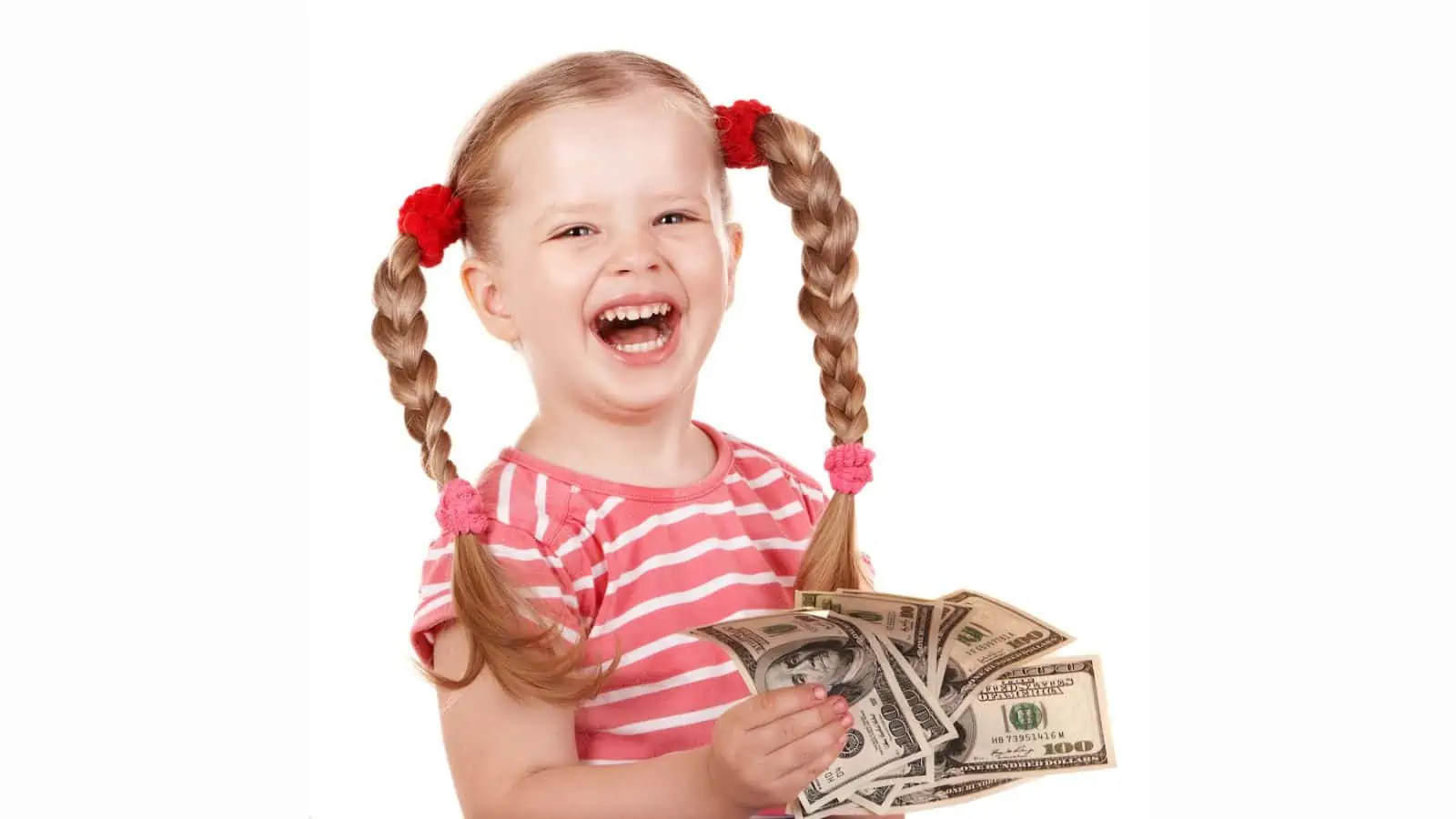 happy child with money
