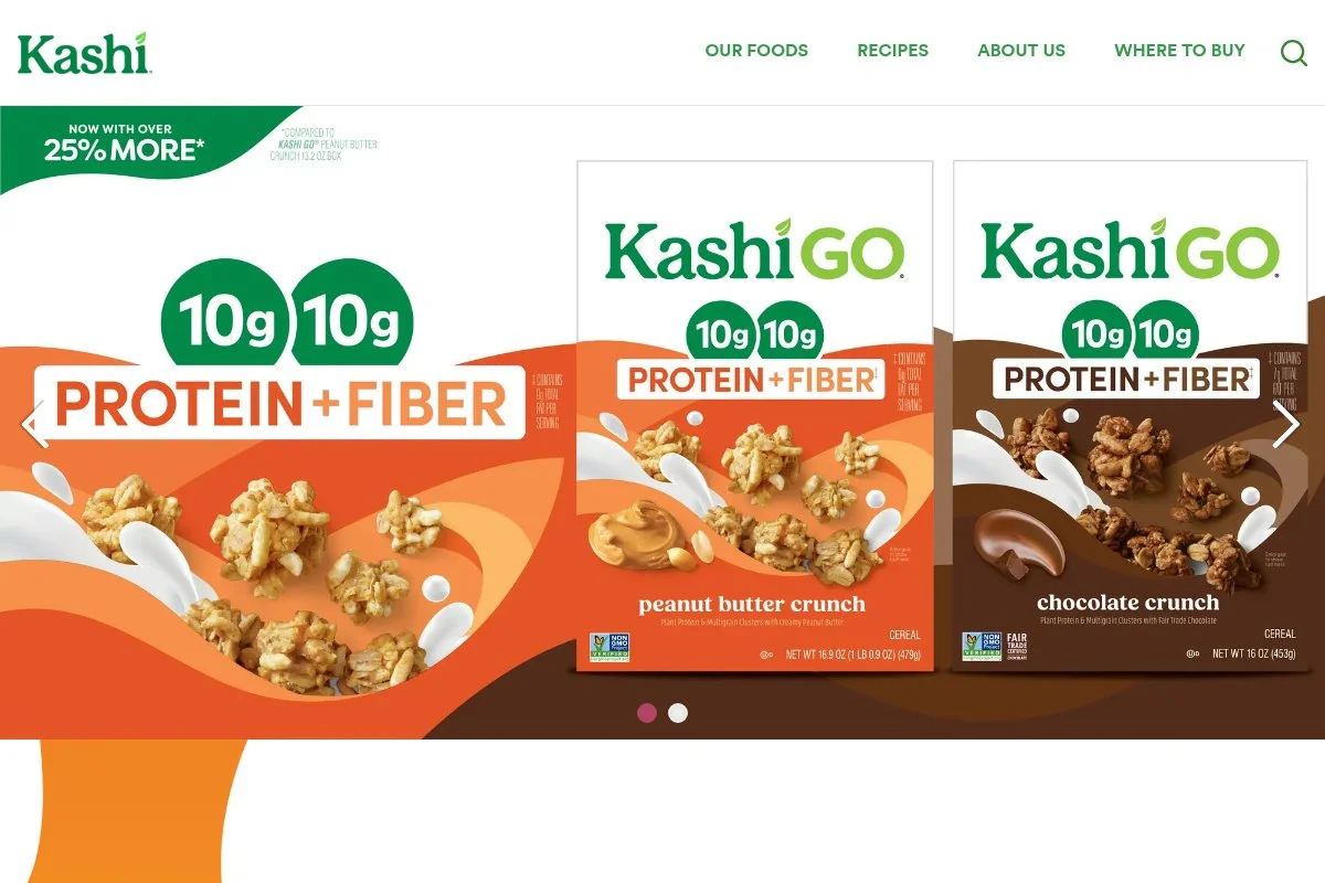 Screenshot of Kashi homepage