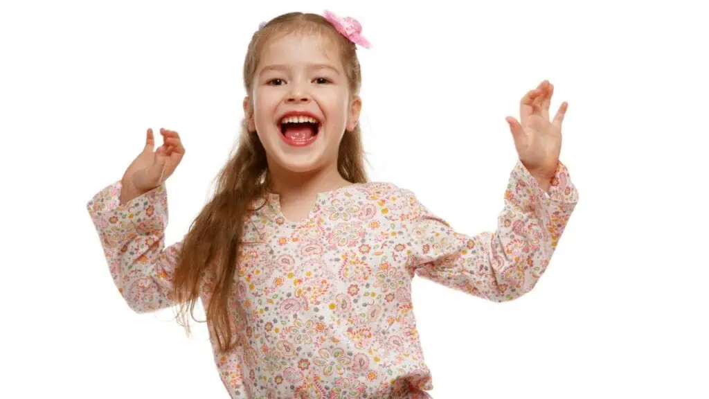 laughing girl on white background